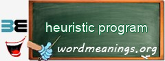 WordMeaning blackboard for heuristic program